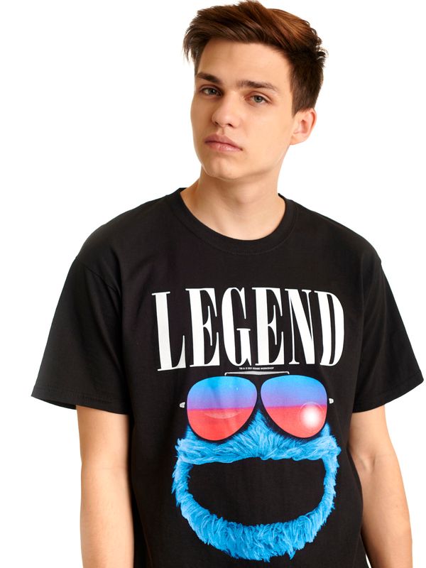 Nastrovje Potsdam Sesamstrasse Cookie Legend Herren T-Shirt schwarz Großer Ausverkauf