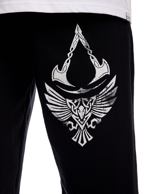 Nastrovje Potsdam Assassins Creed Valhalla Raven & Symbol Herren Jogginghose schwarz Begrenztes Angebot