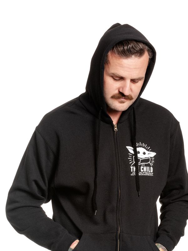 Nastrovje Potsdam The Mandalorian Baby Yoda Herren Kapuzensweatjacke schwarz Preisnachlass