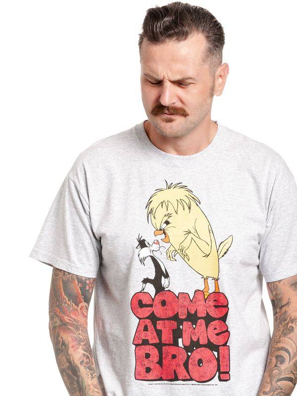 Nastrovje Potsdam Looney Tunes Come At Me Bro Herren T-Shirt grau meliert Saisonschlussverkauf