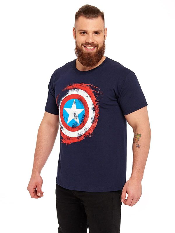 Nastrovje Potsdam Marvel Captain America Sign T-Shirt navy Heißer Verkauf