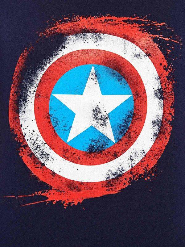 Nastrovje Potsdam Marvel Captain America Sign T-Shirt navy Heißer Verkauf
