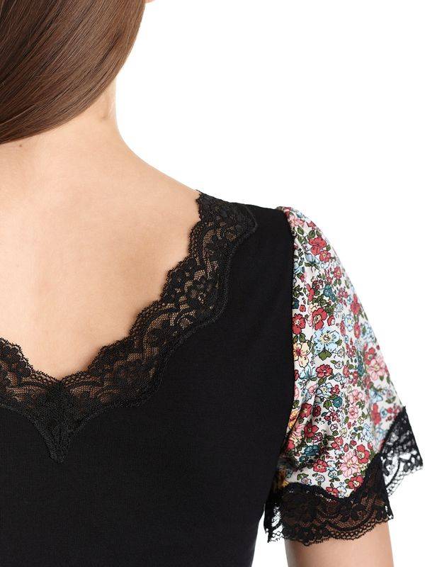 Nastrovje Potsdam Vive Maria French Flower Damen T-Shirt schwarz/creme allover Discount Store für neue Produkte