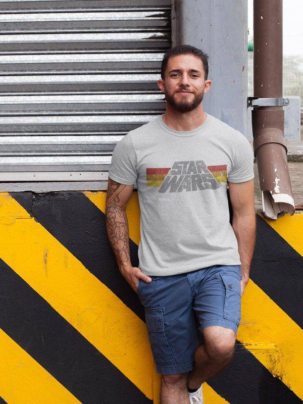 Nastrovje Potsdam Star Wars Vintage 77 Herren T-Shirt grau meliert Fabrikladen