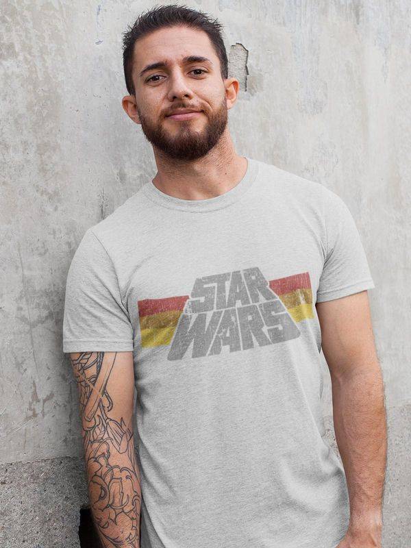 Nastrovje Potsdam Star Wars Vintage 77 Herren T-Shirt grau meliert Fabrikladen