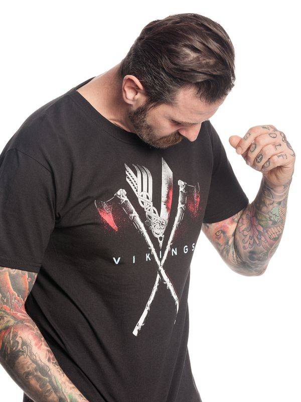 Nastrovje Potsdam Vikings Axe Herren T-Shirt schwarz 50% Rabatt für begrenzte Zeit