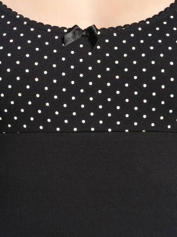 Nastrovje Potsdam Pussy Deluxe Mini Dots Evie Damen T-Shirt schwarz allover Meist gekauft