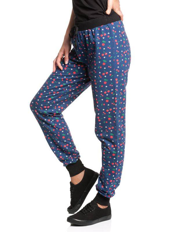 Nastrovje Potsdam Pussy Deluxe Cat Paws & Cherries Damen Sweathose blau allover Günstig kaufen
