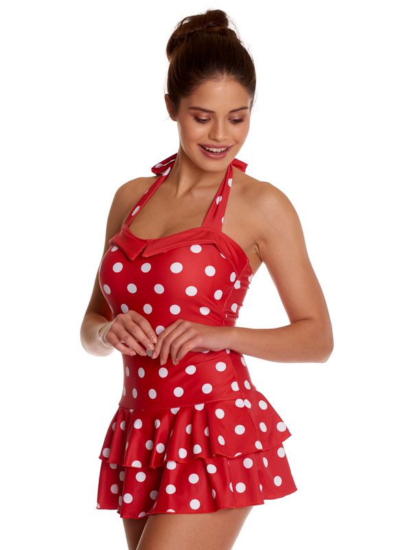 Nastrovje Potsdam Pussy Deluxe Damen Badeanzug rot allover Cyber Monday