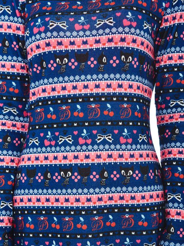 Nastrovje Potsdam Pussy Deluxe Cherry Winter Damen A-Linien-Kleid mehrfarbig Osterangebot