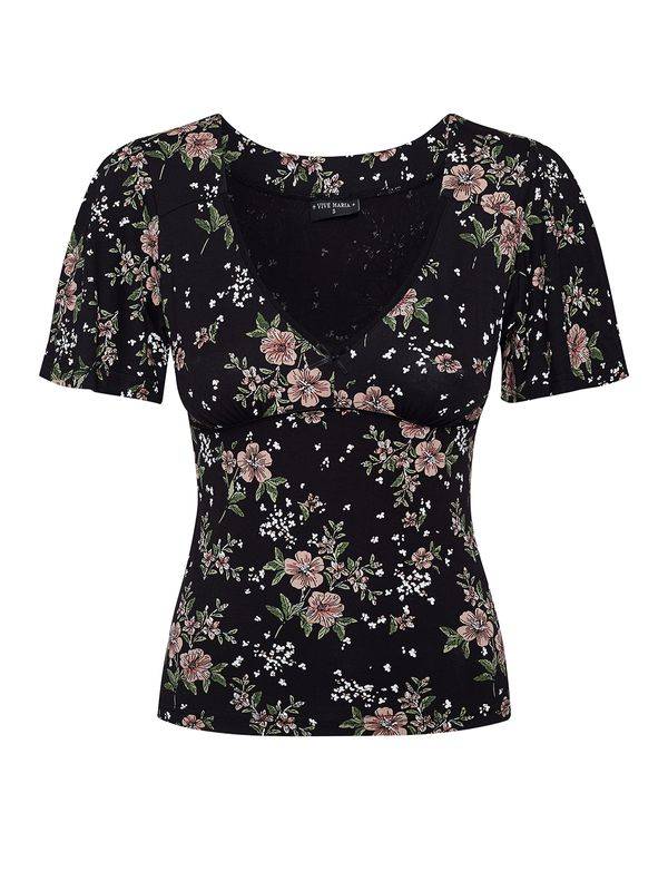 Nastrovje Potsdam Vive Maria Hibiscus Love Damen T-Shirt schwarz allover Neuheiten