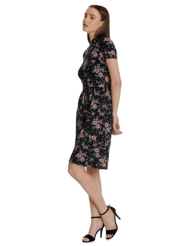 Nastrovje Potsdam Vive Maria Hibiscus Asia Damen A-Linien-Kleid schwarz allover Bestseller
