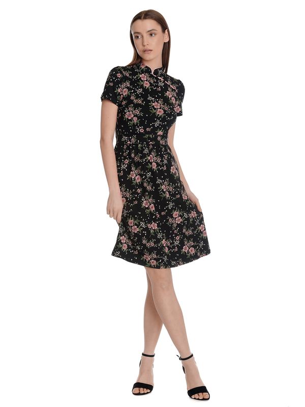 Nastrovje Potsdam Vive Maria Hibiscus Asia Damen A-Linien-Kleid schwarz allover Bestseller