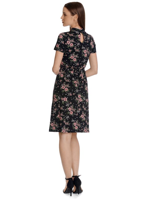 Nastrovje Potsdam Vive Maria Hibiscus Asia Damen A-Linien-Kleid schwarz allover Bestseller