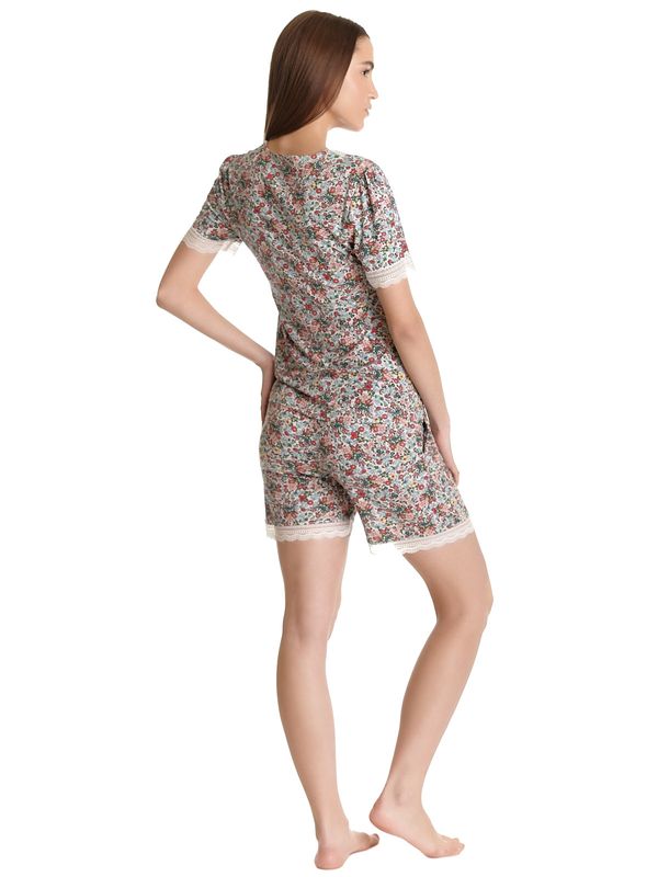 Nastrovje Potsdam Vive Maria French Girl Damen Pyjama creme/allover Tiefpreis