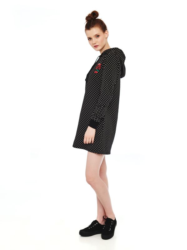 Nastrovje Potsdam Pussy Deluxe Cherries Dots Damen Sweatkleid schwarz allover Letzter Tag