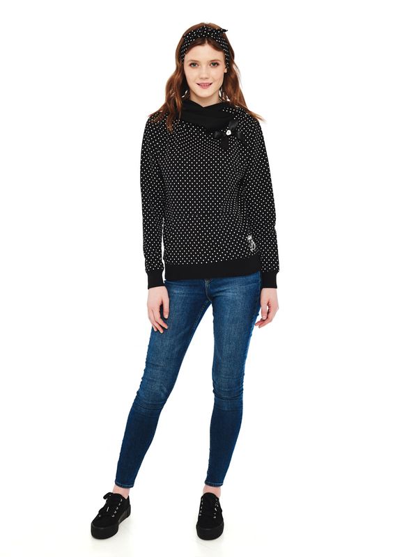 Nastrovje Potsdam Pussy Deluxe Dots Shawl Damen Schalkragenpullover schwarz Zeitbegrenzte Promotion