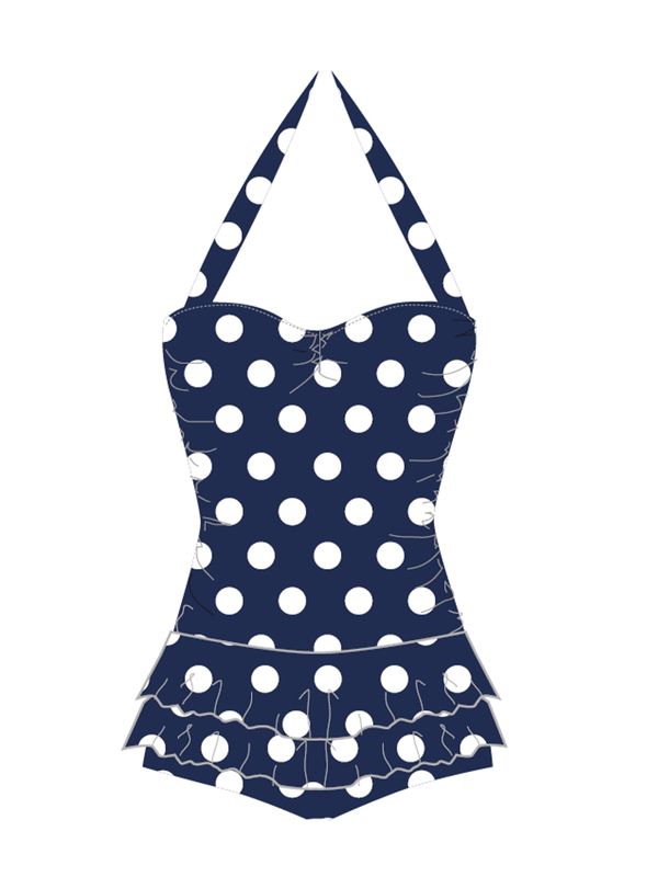 Nastrovje Potsdam Pussy Deluxe Classic Summer Damen Badeanzug blau allover Discount Store für neue Produkte