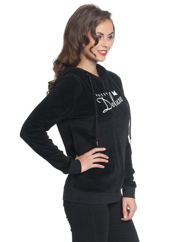 Nastrovje Potsdam Pussy Deluxe Classic Fluffy Hoodie schwarz Fabrikladen
