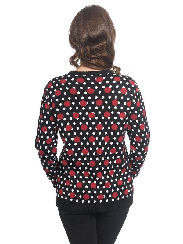 Nastrovje Potsdam Pussy Deluxe Mixed Dotties Knit Pullover schwarz allover Begrenzt auf 3 Tage