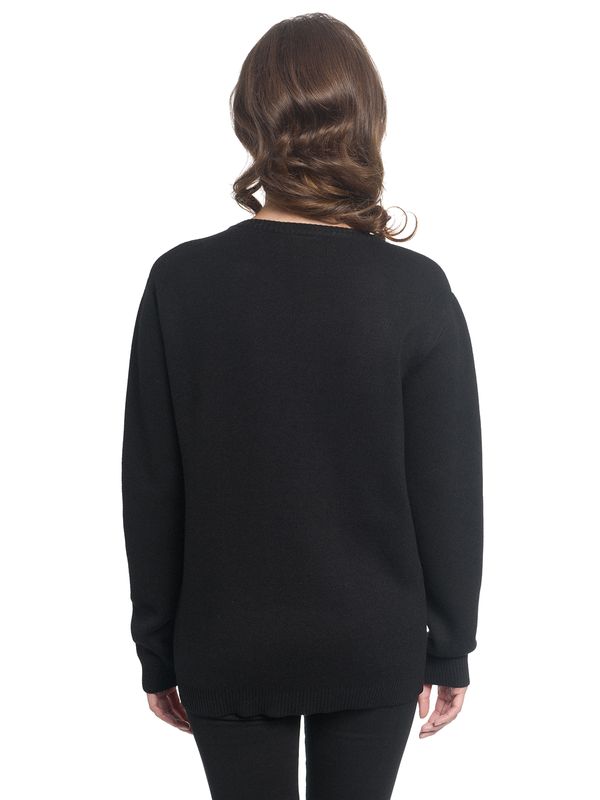 Nastrovje Potsdam Pussy Deluxe Checkered Knit Damen Strickpullover schwarz/weiß Black Friday Preise