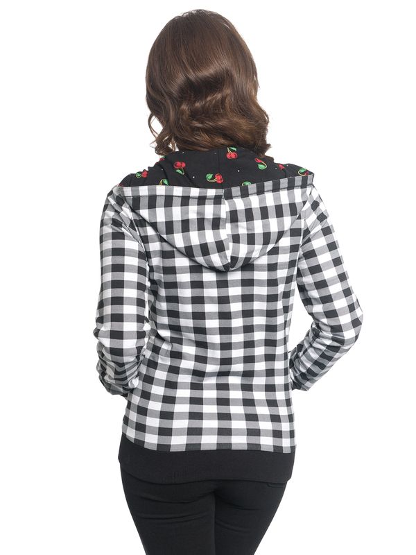 Nastrovje Potsdam Pussy Deluxe Vichy & Cherries Wendejacke schwarz allover Im Verkauf