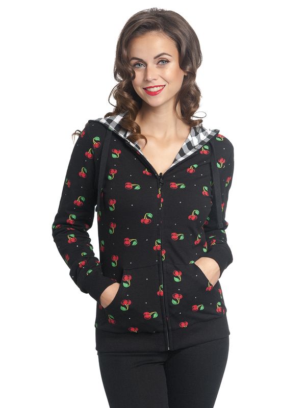 Nastrovje Potsdam Pussy Deluxe Vichy & Cherries Wendejacke schwarz allover Im Verkauf