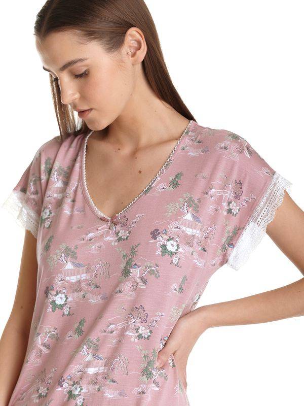 Nastrovje Potsdam Vive Maria Teahouse Rose Damen Nachthemd lightpink allover Hotsell