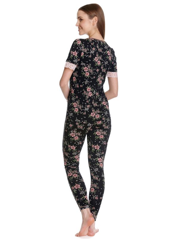 Nastrovje Potsdam Vive Maria Hibiscus Love Damen Leggings schwarz allover Blitzverkäufe