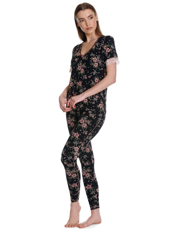 Nastrovje Potsdam Vive Maria Hibiscus Love Damen Leggings schwarz allover Blitzverkäufe
