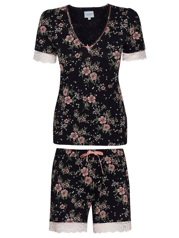 Nastrovje Potsdam Vive Maria Hibiscus Love Damen Pyjama schwarz allover Kostenloser Versand