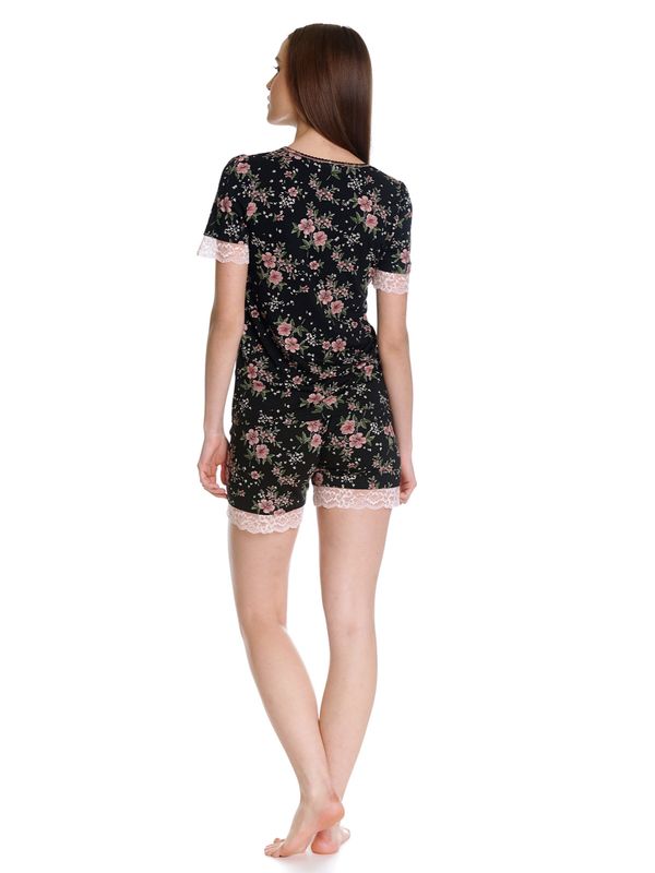 Nastrovje Potsdam Vive Maria Hibiscus Love Damen Pyjama schwarz allover Kostenloser Versand