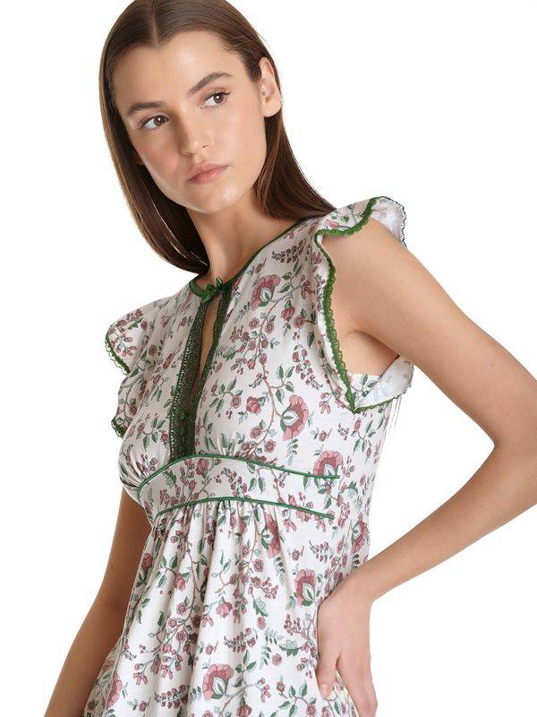 Nastrovje Potsdam Vive Maria Hidden Garden Damen Nachthemd creme/allover Fabrikpreis