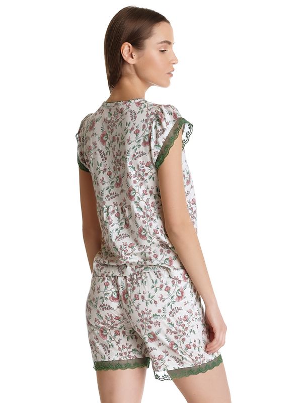 Nastrovje Potsdam Vive Maria Garden Girl Damen Pyjama creme/allover Sonderangebot