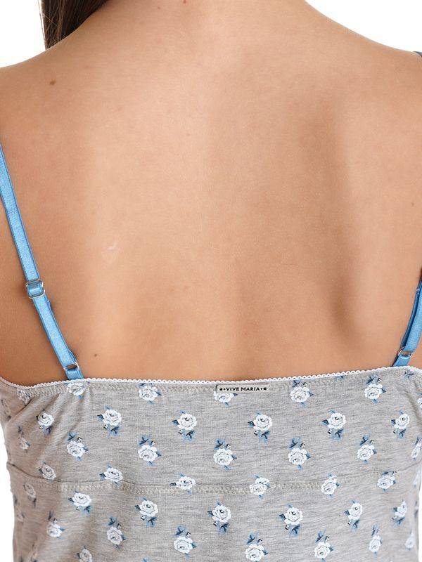 Nastrovje Potsdam Vive Maria Blue Love Damen Wäscheset: Top mit Slip grau meliert allover Begrenztes Angebot