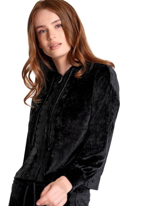Nastrovje Potsdam Vive Maria Velvet Dream Damen Kapuzensweatjacke schwarz Muttertagsangebot
