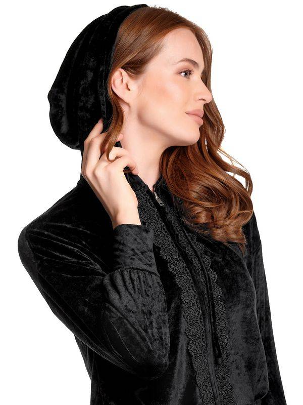Nastrovje Potsdam Vive Maria Velvet Dream Damen Kapuzensweatjacke schwarz Muttertagsangebot
