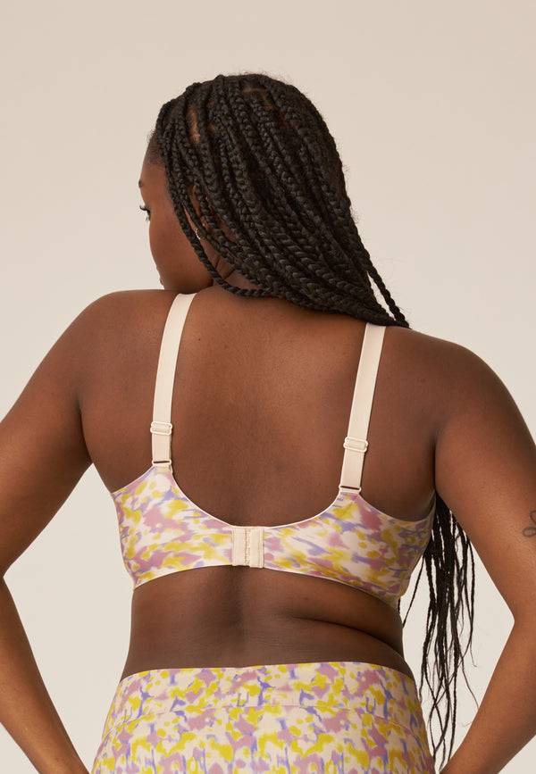 Naturana Soft-BH mit Side Smoother Effekt - Smoked Orchid Print Neueste Stile