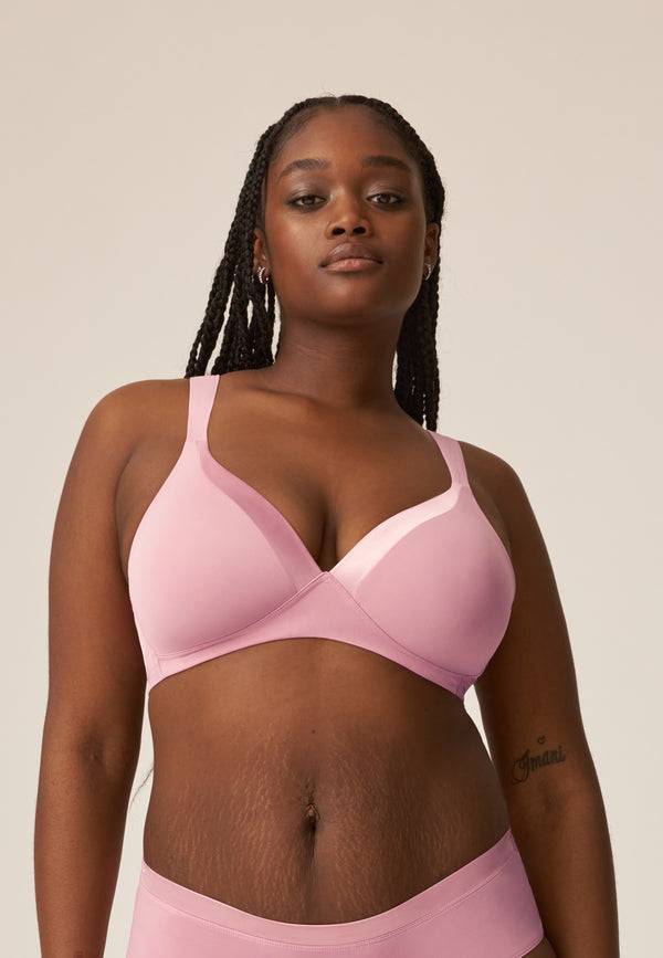 Naturana Bügelloser BH mit Schale und Glanzband - Smoked Orchid Bis zu 65% Rabatt