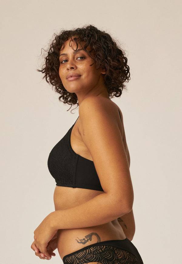 Naturana Soft-BH mit Schale und Spitze - Schwarz Riesige Rabatte
