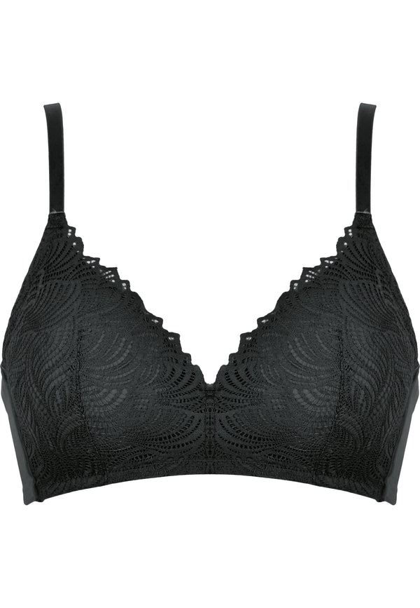 Naturana Soft-BH mit Schale und Spitze - Schwarz Riesige Rabatte