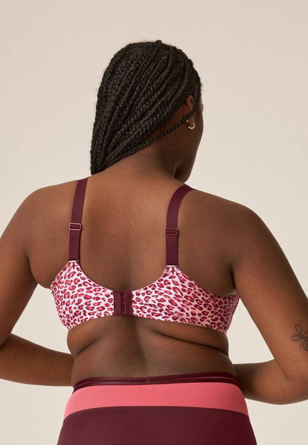 Naturana Soft-BH mit Side Smoother Effekt - Leo Print Red 50% Rabatt mit kostenlosem Versand