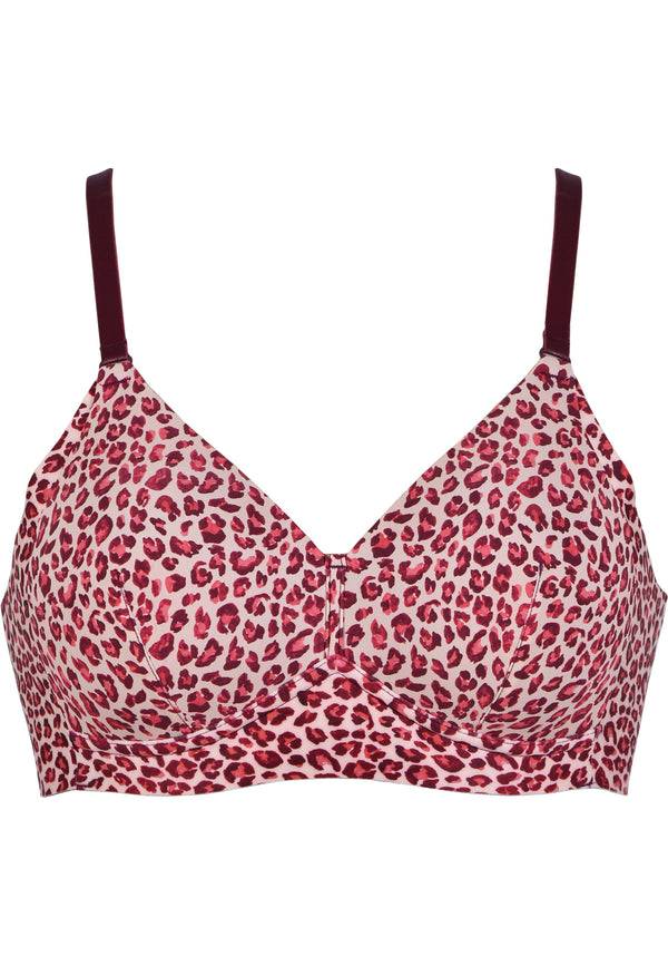 Naturana Soft-BH mit Side Smoother Effekt - Leo Print Red 50% Rabatt mit kostenlosem Versand