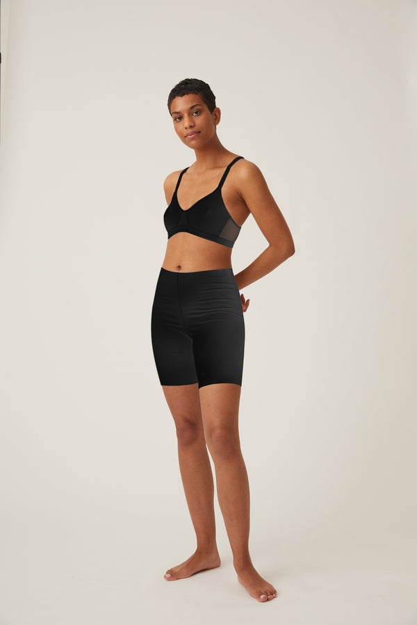 Naturana Baumwoll-Radlershort Cleancut - Schwarz Auslauf