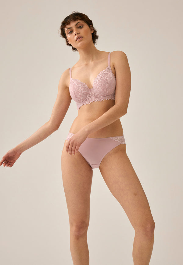 Naturana Slip mit Spitzendetails - Pink Rose Sonderangebot