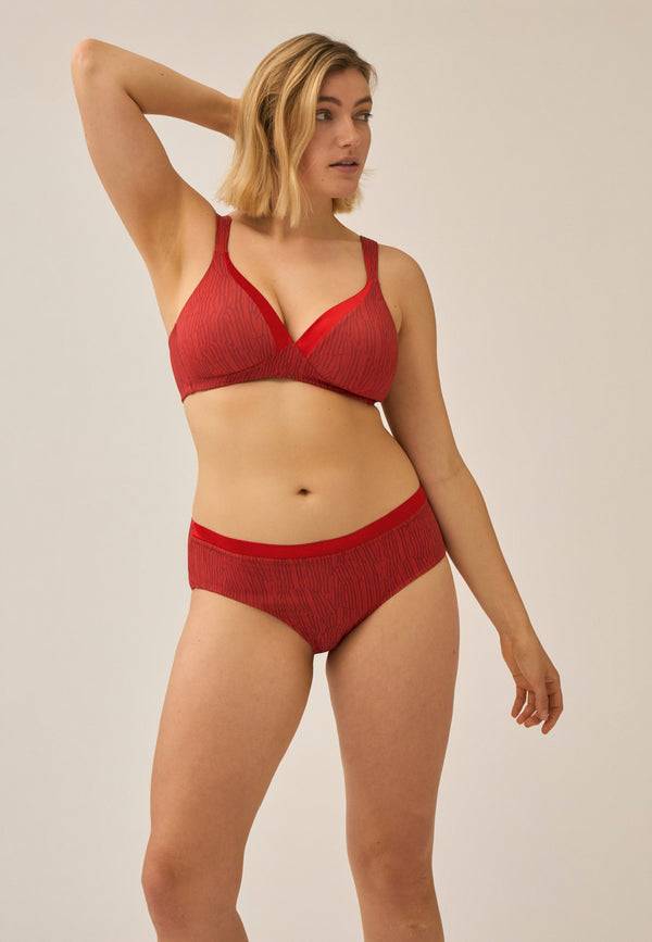 Naturana Softer Slip mit Glanzband - Negroni Print Rabatt