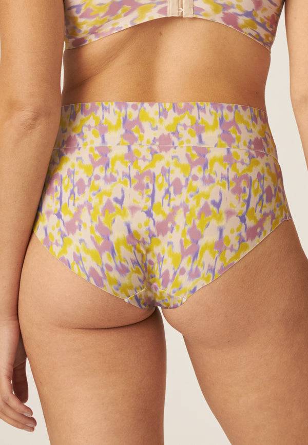 Naturana High Waist Slip mit leichtem Shape-Effekt - Smoked Orchid Print Begrenztes Angebot