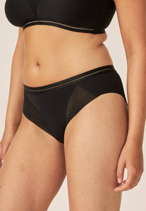 Naturana Clean Cut Slip mit Mesh-Details - Schwarz Osterangebot