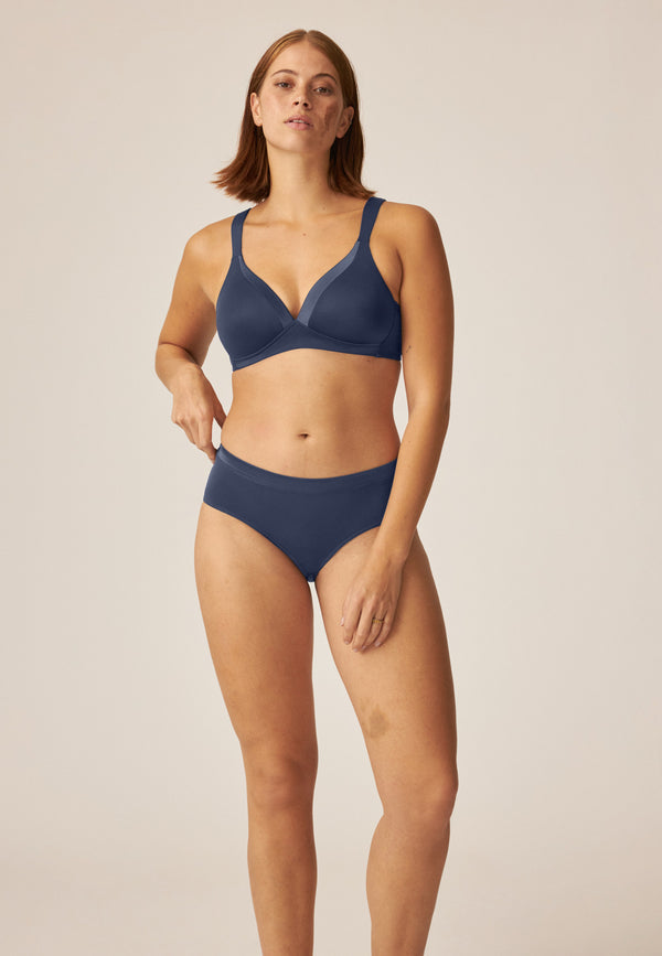 Naturana Softer Slip mit Glanzband - Navy Muttertagsangebot