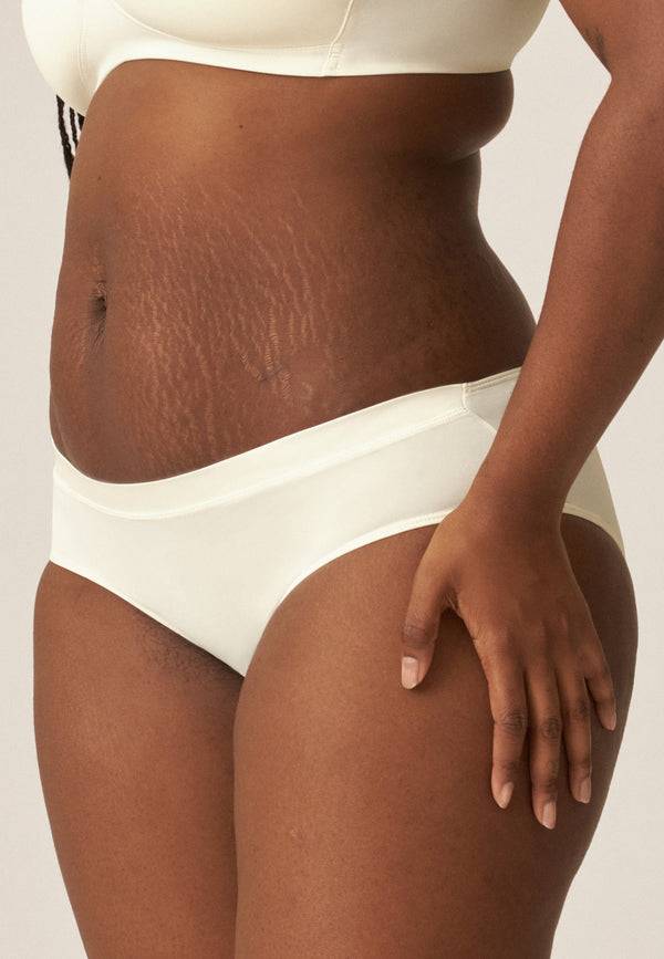 Naturana Softer Slip mit Glanzband - Ecru Vatertagsangebot